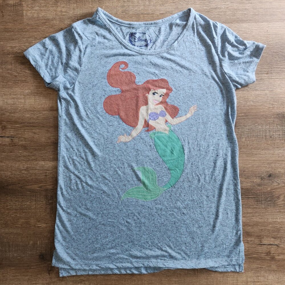 🧜‍♀️🐚Disney The Little Mermaid Ariel Graphic T-Shirt Gray Heather-XL
